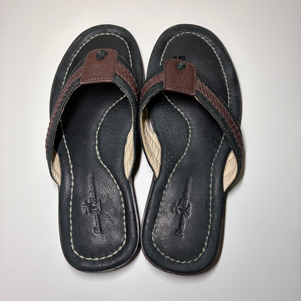 Tommy Bahama Men's Leather Sandals with Brown Accents